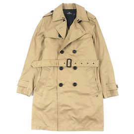 Trench coat de couro de cordeiro e algodão Coach F33778 Bege Camelo