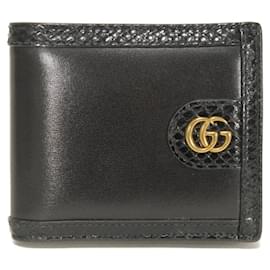 Cartera de Python en Cuero de Ternera Ophidia Gucci Negro