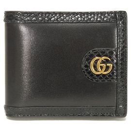 Portafoglio in Pelle di Vitello Python Ophidia Gucci Nero