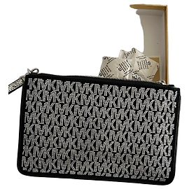 Michael Kors Logo Strass Black Clutch Black Silver hardware