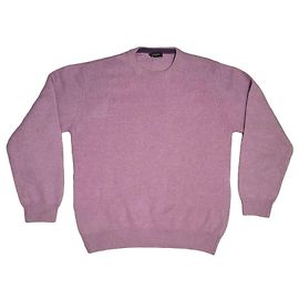 Autre Marque Pull col rond en laine et polyamide lilas Violet