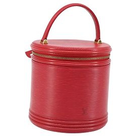 LOUIS VUITTON Bolso de Mano Epi Cannes Rojo M48037 LV Auth ep13415 Roja