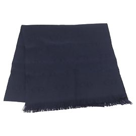 Cachecol de Lã Marinho Christian Dior Auth am10825V Azul marinho