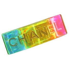 CHANEL Clip para el Cabello Valletta Plástico Multicolor CC Auth 165841V Multicolor
