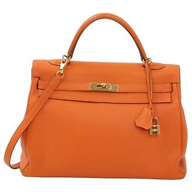 Hermès Killy 35 Sac à main en cuir Togo orange Orange