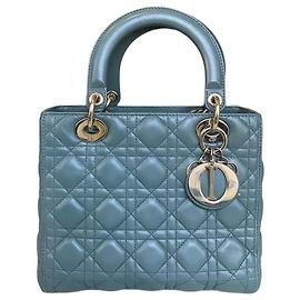 Dior Lady Dior Medium Handtasche aus gestepptem Leder Olivgrün Olivgrün