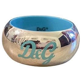 Pulsera alta rígida DOLCE & GABBANA plata y turquesa Plata Turquesa