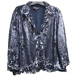 Luisa Spagnoli Sequin Jacket Blue Other