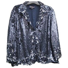 Veste à sequins Luisa Spagnoli Bleue Autre