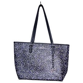 Bolsa Tote Michael Kors Roxa Lilás Estrelas Preto Multicor Roxo Lavanda