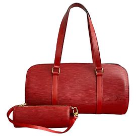Bolsa de mão Soufflot em couro Epi Louis Vuitton Vermelho