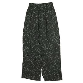 Autre Marque SACRA Komon Pattern Rayon Wide Pants Black