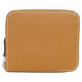 Hermes Hermès EN LIBERTE Silk in Compact Wallet Golden
