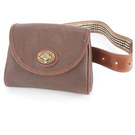 Borsa a vita in pelle Burberry Nova Check, pochette, spalla marrone, uomo Marrone