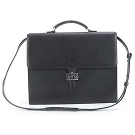 Loewe Anagram Leder Schultertasche in Schwarz für Männer Schwarz