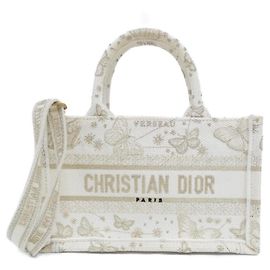 Bolsa mini Book Tote Butterfly Zodiac da Christian Dior Branco
