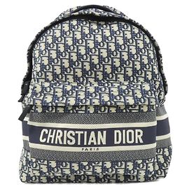 Zaino da viaggio DIOR OBLIQUE di Christian Dior Blu