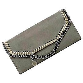 Stella Mc Cartney Stella McCartney fold Long Wallet Grey Falabella Synthetic Leather STELLA McCARTNEY Chain Folding Flap Women's Brown