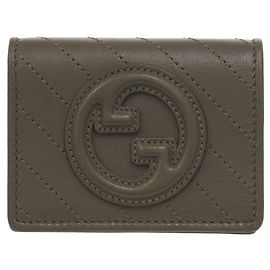 Like new Gucci Blondie leather brown bifold wallet, Brown
