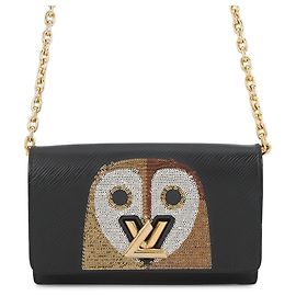 Cartera Twist Owl Negra de Cuero Epi con Cadena Louis Vuitton Negro