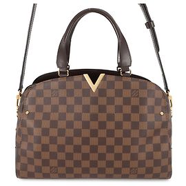 Bolsa de mão Bowling Kensington Damier Ebene Louis Vuitton Marrom