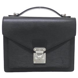 Louis Vuitton Epi Monceau Handbag Black