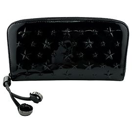 JIMMY CHOO Round Zip Long Wallet Black Women's Black