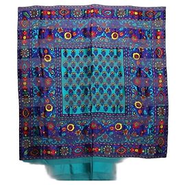 Cachecol grande stole de seda Givenchy verde x multicolorido GIVENCHY Feminino Verde