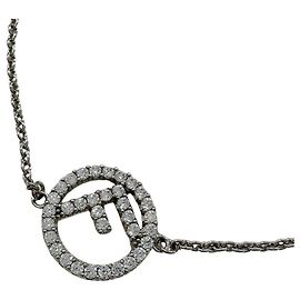 Pulseira prateada FENDI Women's GP F com logo, Prata