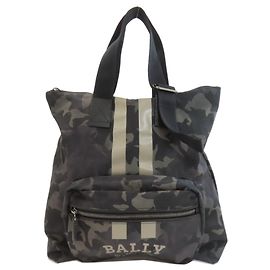 Bolsa Eco Bally, Tote de Nylon con Estampado de Camuflaje, Mujer, BALLY Negro