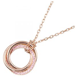 Collana Trinity Cartier con Zaffiro Rosa, Oro, Donna, Oro e Rosa