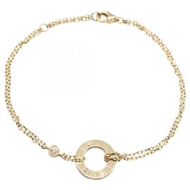 Bracciale Love Circle Cartier, Oro Giallo con Diamanti, Donna, e Trasparente D'oro