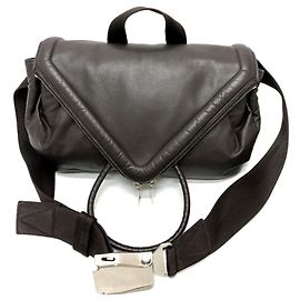 BOTTEGA VENETA Belt bag body bag Brown SilverHardware Brown