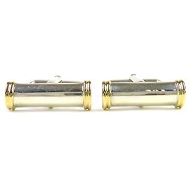 TIFFANY & Co. Abotoaduras Tiffany Piece, Prata e Ouro, com Caixa e Saco de Poeira, Peso ., Masculino Dourado