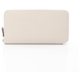 Portefeuille Hermès Azap Long Silk-in Cle, en cuir Epsom, pour femmes, blanc Blanc