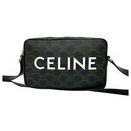 Céline CELINE Triomphe Medium Messenger Leder Schultertasche - Braun Braun