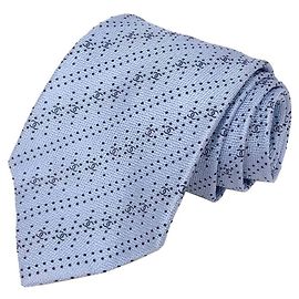 Corbata Chanel de seda azul con la marca Coco para hombres Azul