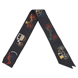 Hermès A Toute Berline Lenço de Seda Twilly / Cachecol, Azul