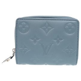Louis Vuitton Coussin Portefeuille Lou Monogram Leather Lambskin Bifold Wallet VUITTON Blue