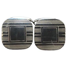 Gemelli in argento Engine Turn di Tiffany & Co. per uomini Argento