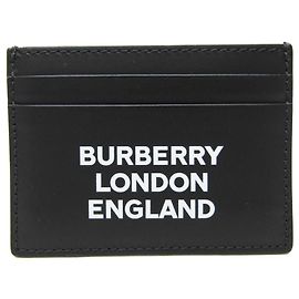 Burberry Leather Card Case Black Black