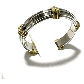 Anello da uomo Christian Dior, combinazione di oro giallo e platino Argento