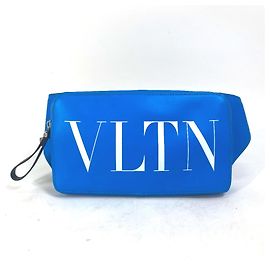 Bolso cruzado Valentino VLTN logo azul blanco Azul