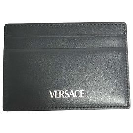 Visitenkartenhalter Versace Pass Case Schwarz Schwarz