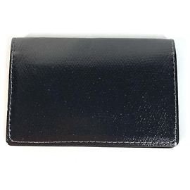 Tiffany & Co TIFFANY&Co. Business Card Holder Pass Case Folded Card Case Black Black