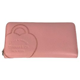 Tiffany & Co Cartera larga con cremallera Tiffany&Co. edición limitada Japón rosa claro Rosa