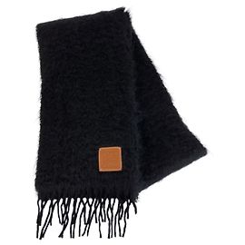 Sciarpa/Stola in Lana/Mohair Nera/Marrone Anagram LOEWE per Donne Nero