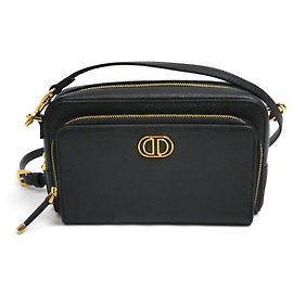 Borsa a Spalla Dior Caro Double Pouch, Nera, Donna Nero