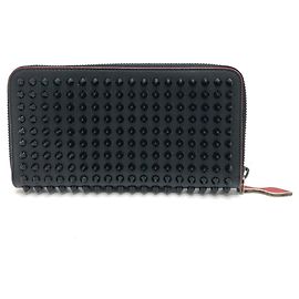 Cartera Larga con Cremallera Panettone Christian Louboutin Negra Negro