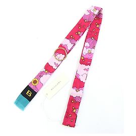 Bulgari Conjunto de Bufanda y Anillo BVLGARI, Rosa, % Seda, Bufanda de Cinta, Charm de Bolsa, -Pieza Mujer Rosa